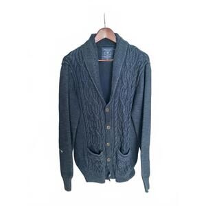 American Eagle 100% Cotton Eclectic Grandpa Grunge Navy Cardigan Men’s L
